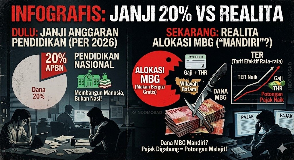 Evidence: [DILEMA ISTANA] SESKAB TEDDY PASANG BADAN! BANTAH PROGRAM MAKAN SIANG GRATIS CAPLOK DANA PENDIDIKAN: CLARITY ATAU ALIBI?